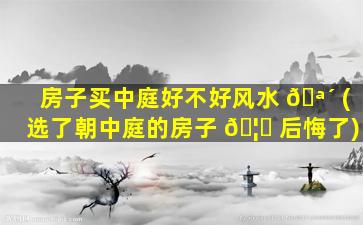 房子买中庭好不好风水 🪴 (选了朝中庭的房子 🦊 后悔了)